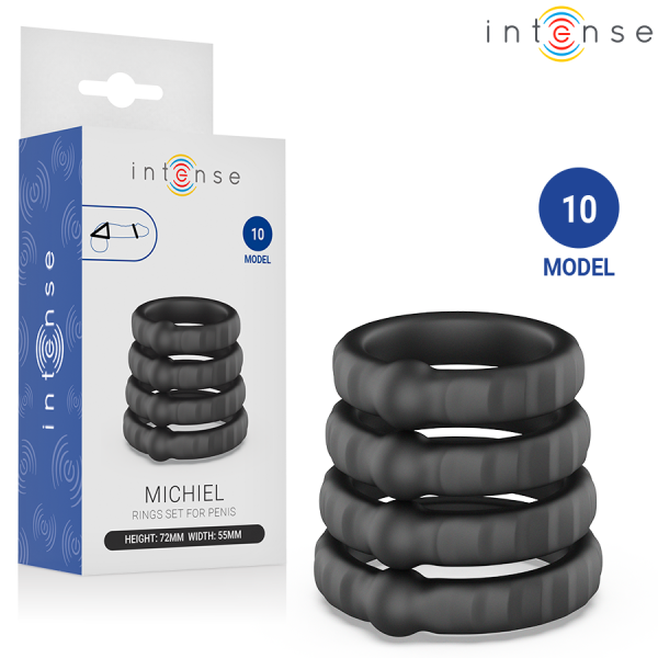 Set de anillos negros modelo 10 Intense