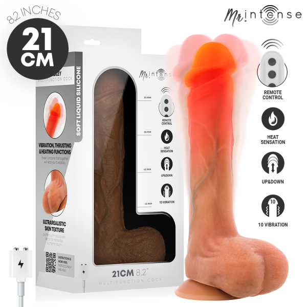 Consolador realista 21 cm con control remoto