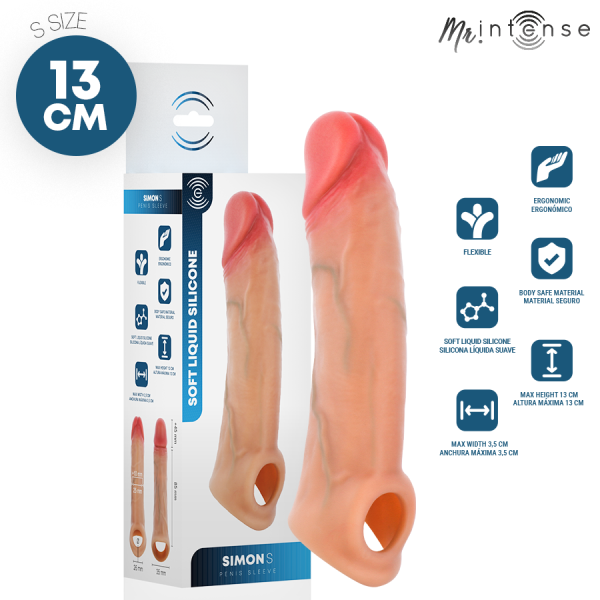 Funda de pene de silicona 13 cm