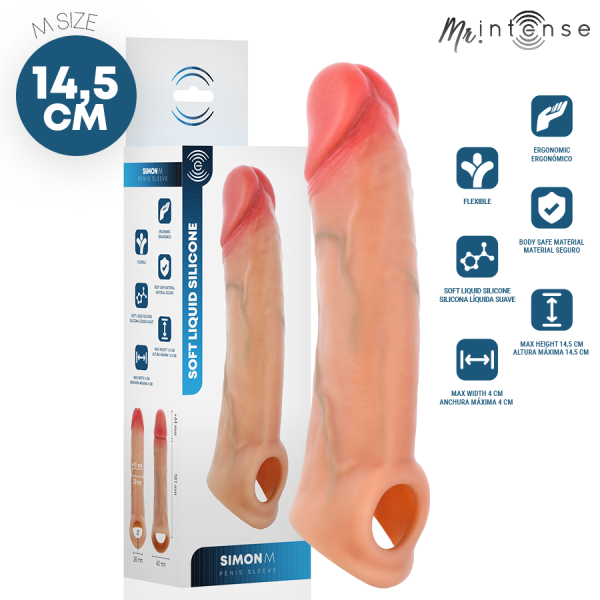 Funda de pene de silicona 14,5 cm