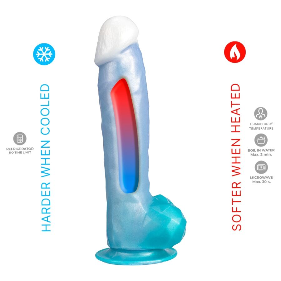 img_221829_9ca0cf66aa03e0a4f7418052f2a08f39_1.jpg SILEXD - ANGEL DILDO FANTASY LIQUID SILICONE THERMOREACTIVE CELESTIAL BLUE 20.3 CM - Imagen 5