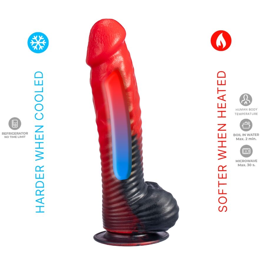 img_221849_3e90fa46de919d1c2770be2af8c36612_1.jpg SILEXD - DEVIL DILDO FANTASY LIQUID SILICONE THERMOREACTIVE RED BLACK 20.3 CM - Imagen 5