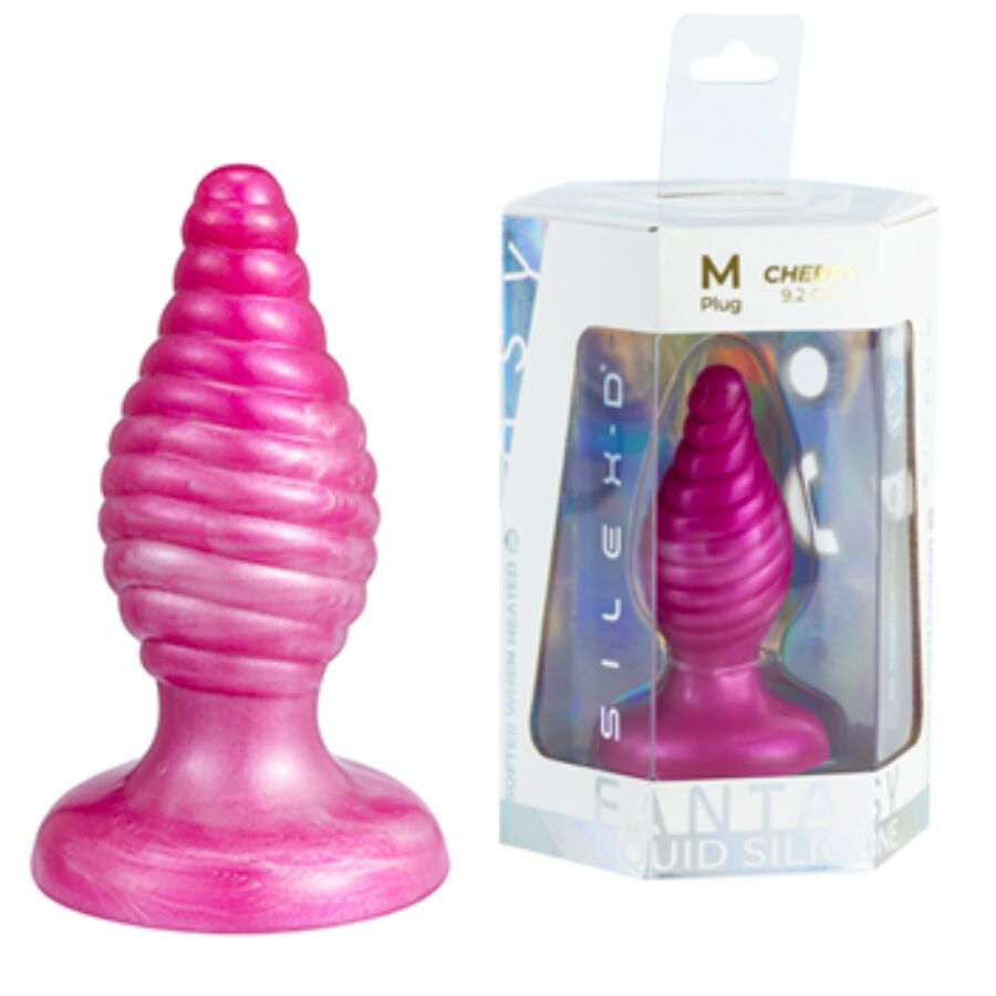 img_221877_1f3c88455e9a0de7e3efa6f5b85adad6_1.jpg SILEXD - CHERRY ANAL PLUG FANTASY LIQUID SILICONE THERMOREACTIVE PINK 9.2 CM - Imagen 1