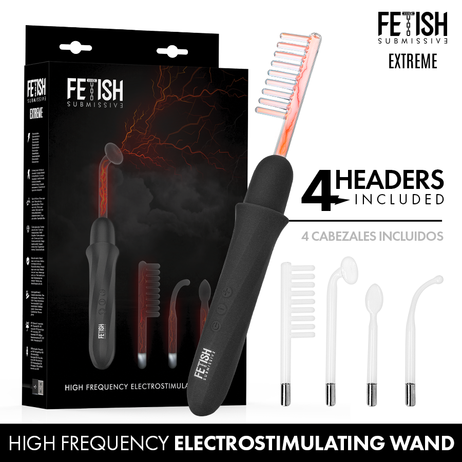 img_222824_f9ae6128086d3f270c22009584f18f0b_1.png FETISH SUBMISSIVE - VIBRADOR WAND ELECTROESTIMULACIÓN ALTA FRECUENCIA - Imagen 1