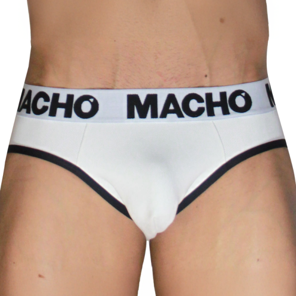 Slip blanco masculino con cintura MACHO