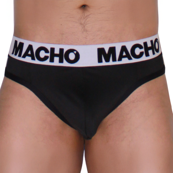 Slip negro masculino con cintura 'MACHO'