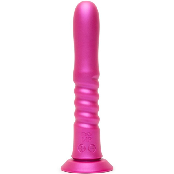 Vibrador rosa con base de succión