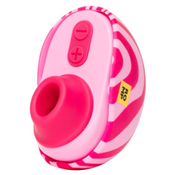 Estimulador íntimo rosa con botones de intensidad