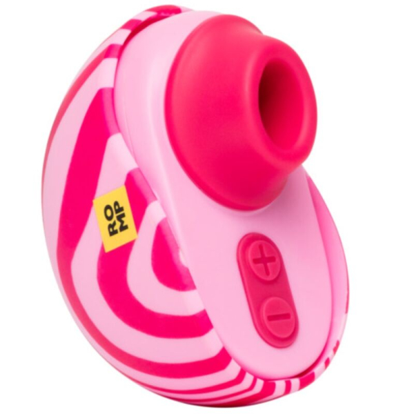 Succionador íntimo rosa con botones de intensidad