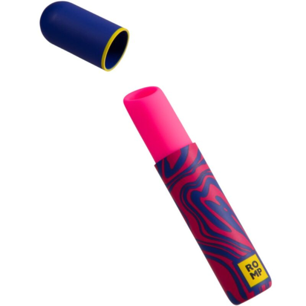 Vape desechable rosa y azul con tapa