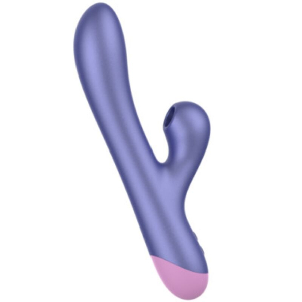 Vibrador morado con doble estimulación