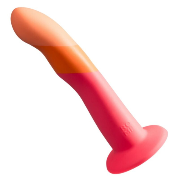 Juguete sexual de silicona rosa y naranja