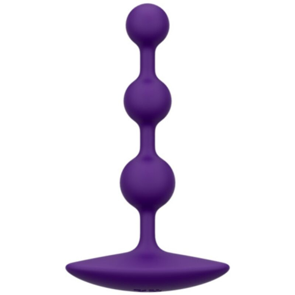 Juguete sexual de silicona morado con base ancha