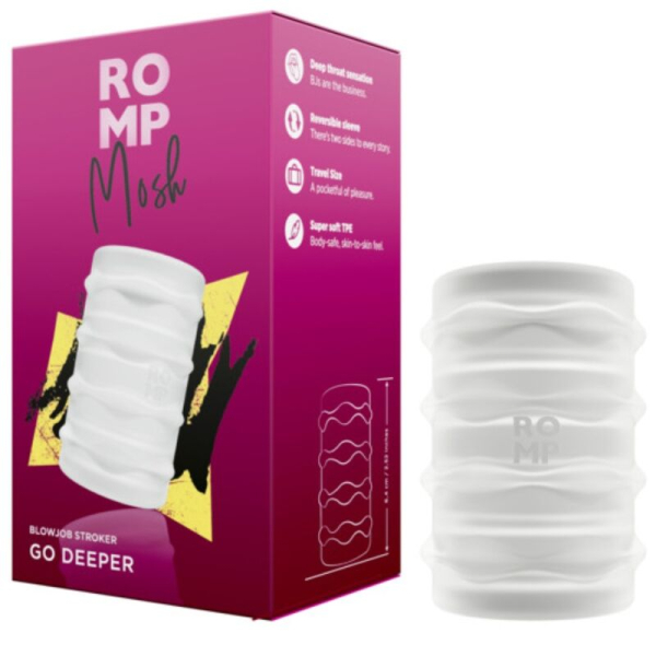Caja y masturbador masculino ROMP Mosh blanco