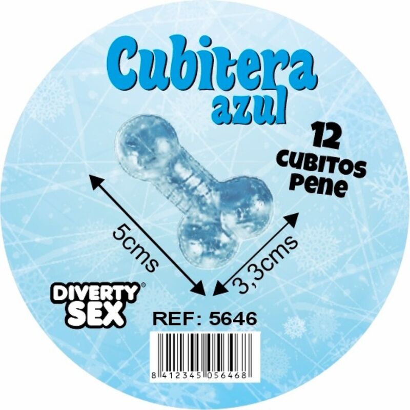 img_225433_bc025bb530d8cc9bd95e01c4ec6ed3a9_1.jpg DIABLO PICANTE - 12 PENISES HARD SILICONE HANGING ICE BUCKET BLUE - Imagen 1