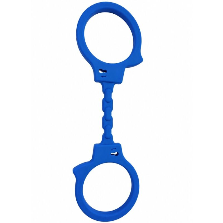 Correa azul flexible con dos anillas circulares