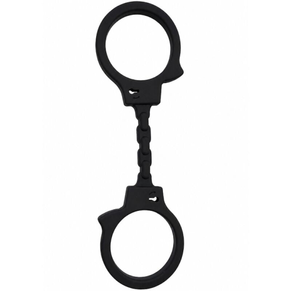 Conector plástico negro con dos anillos circulares