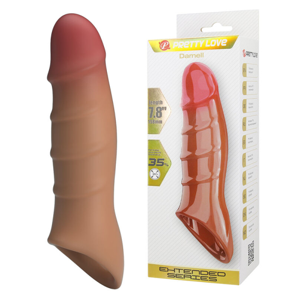 Funda pene realista con caja del producto