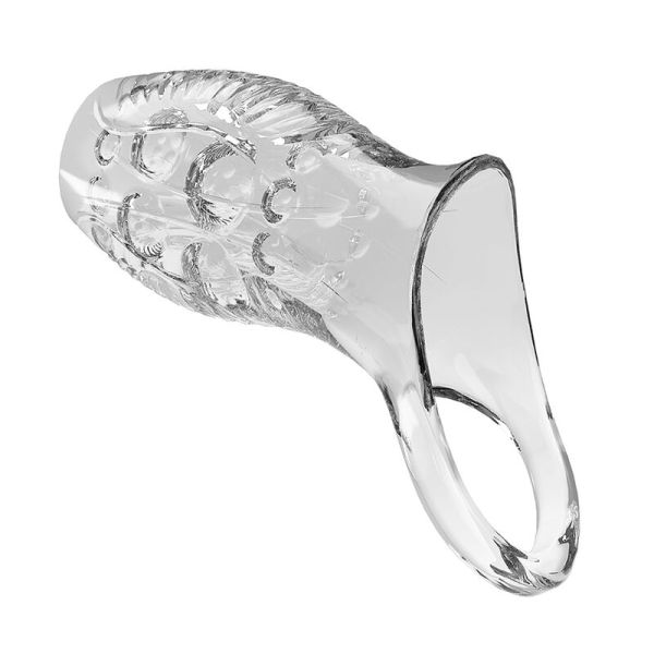 Funda texturizada transparente para pene