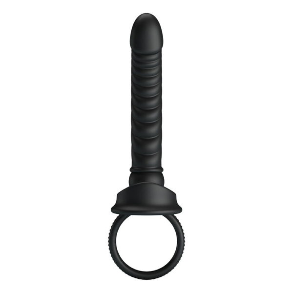 Plug anal negro con base anillo