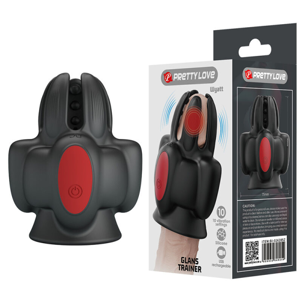 Entrenador de glande masculino Pretty Love negro