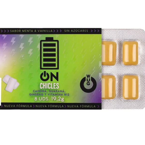 Chicles energéticos ON sin azúcar en blíster