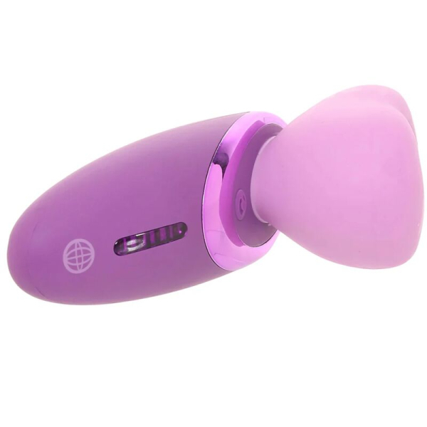 Vibrador succionador morado de silicona