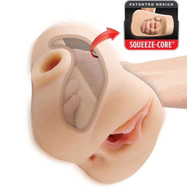 Juguete sexual con diseño anatómico y núcleo flexible