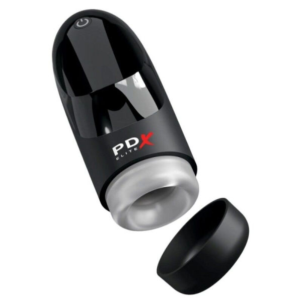 Masturbador masculino PDX Elite negro y plateado