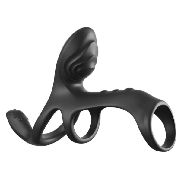 Anillo pene con estimulador prostático negro