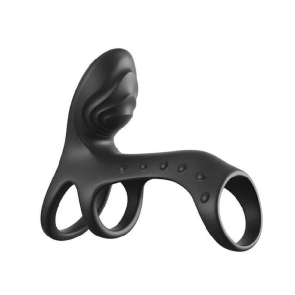 Juguete sexual masculino con anillos y estimulador