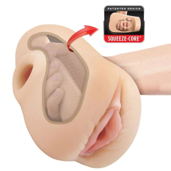 Masturbador masculino con núcleo interno flexible