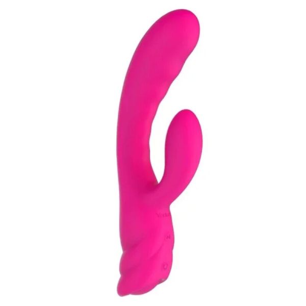 Vibrador rosa tipo conejo de silicona