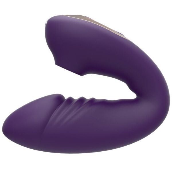 Vibrador morado de diseño curvo ergonómico