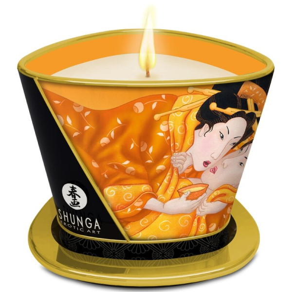 Vela decorativa con ilustración japonesa shunga erótica