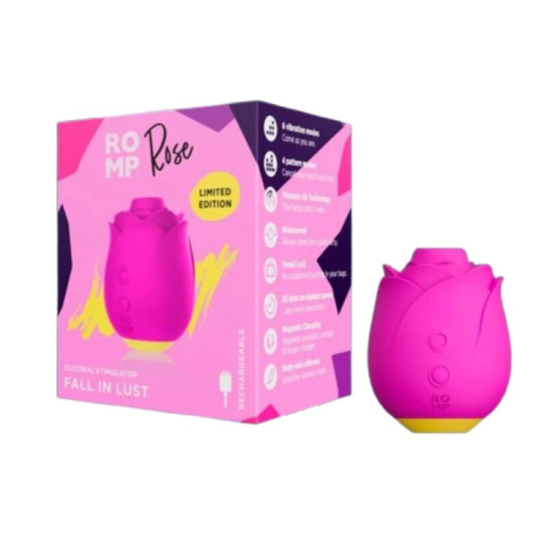 Estimulador en forma de rosa rosa vibrador