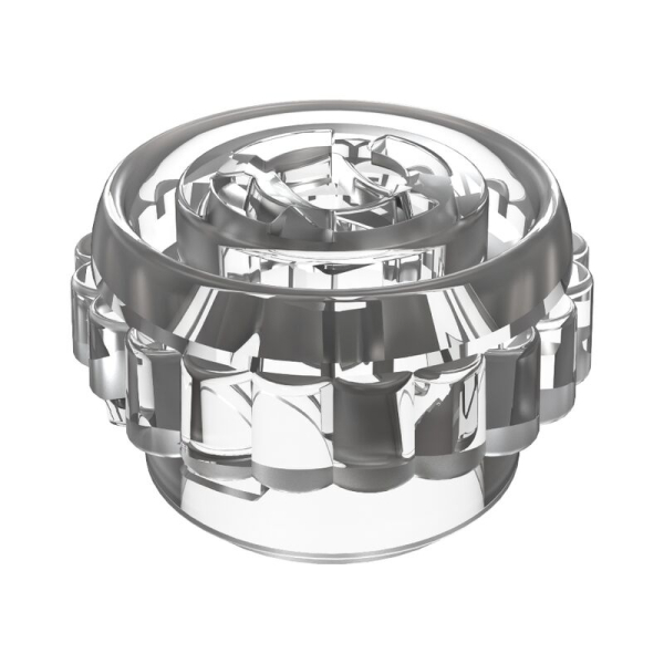 Componente mecánico circular metálico en 3D
