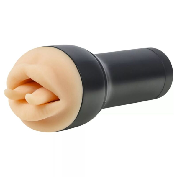 Masturbador masculino de silicona con funda negra