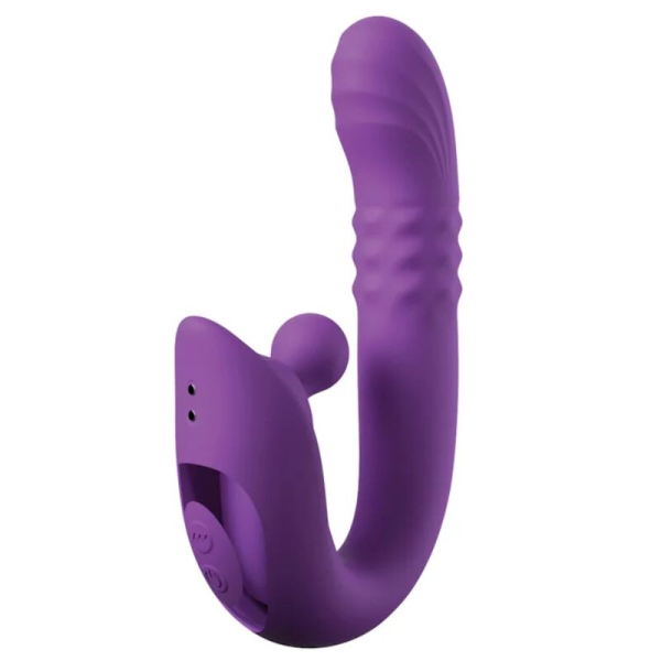 Vibrador morado de doble estimulación