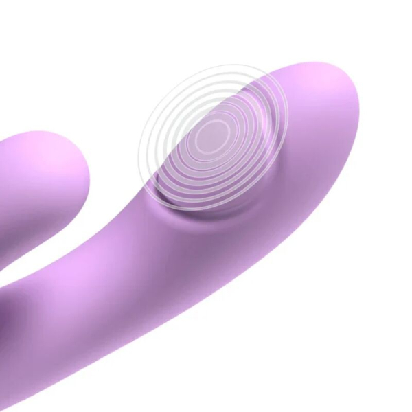 Vibrador morado con ondas de vibración