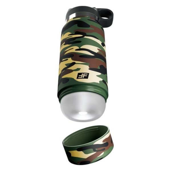 Botella térmica camuflaje con taza desmontable