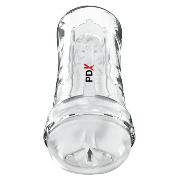 Masturbador masculino transparente con textura interior