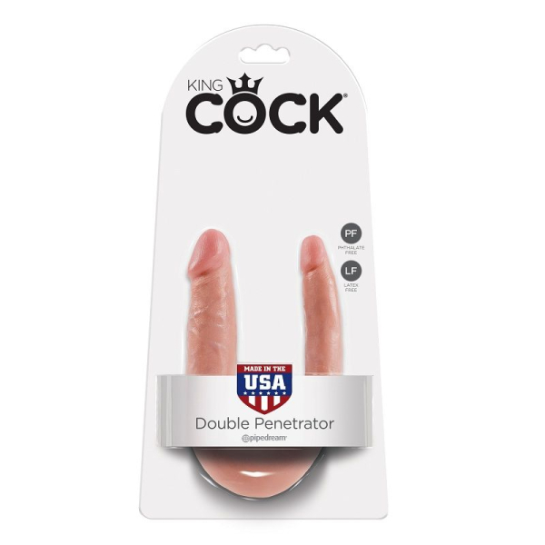 Envase de consolador doble King Cock