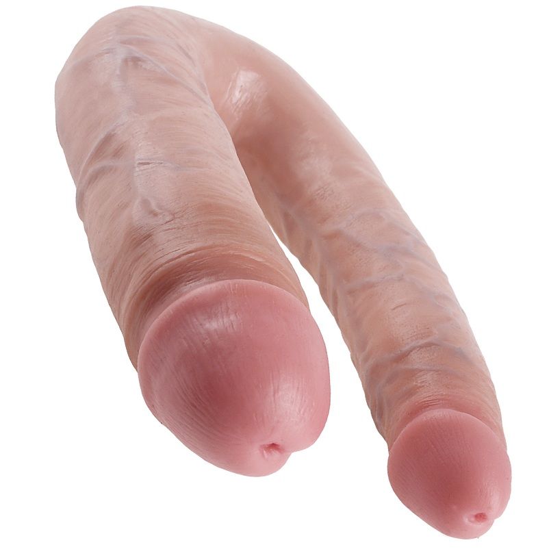 img_29481_4c05f0c3faecc3ca06a767b7c261e459_1.jpg KING COCK - U-SHAPED LARGE DOUBLE TROUBLE FLESH 17.8 CM - Imagen 3