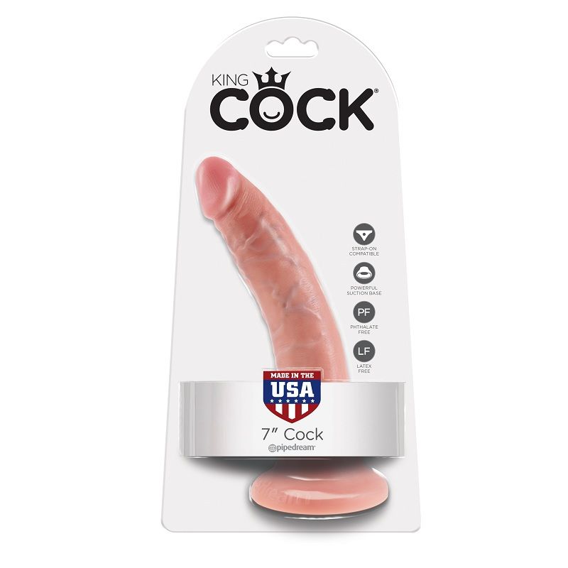 img_29533_66f0dbfa5e35ba804d90610bc108d0d5_1.jpg KING COCK - 7 DILDO FLESH 17.8 CM - Imagen 1