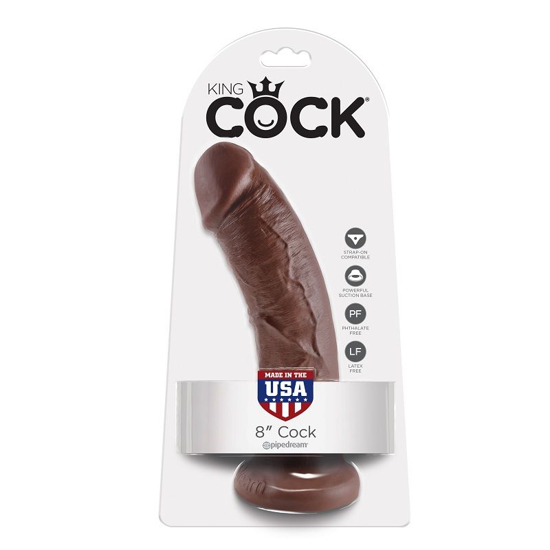 img_29557_8960c99d61e1340bf9f1514d9e550b96_1.jpg KING COCK - 8 DILDO BROWN 20.3 CM - Imagen 1