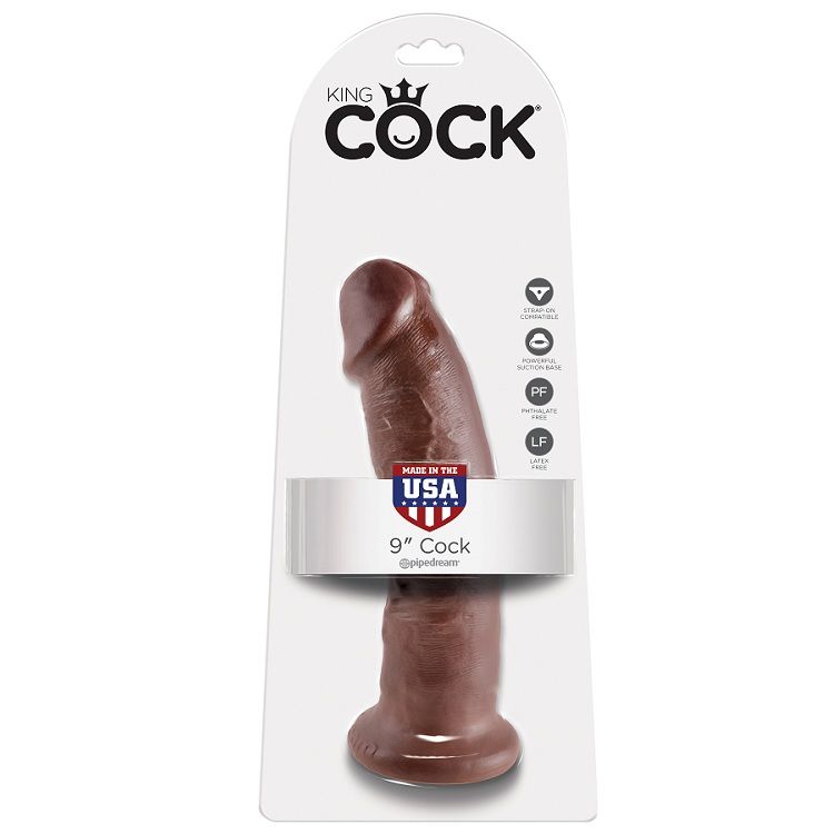 img_29572_81f9213d0e2ff2ecb2996ced877833db_1.jpg KING COCK - 9 DILDO BROWN 22.9 CM - Imagen 1