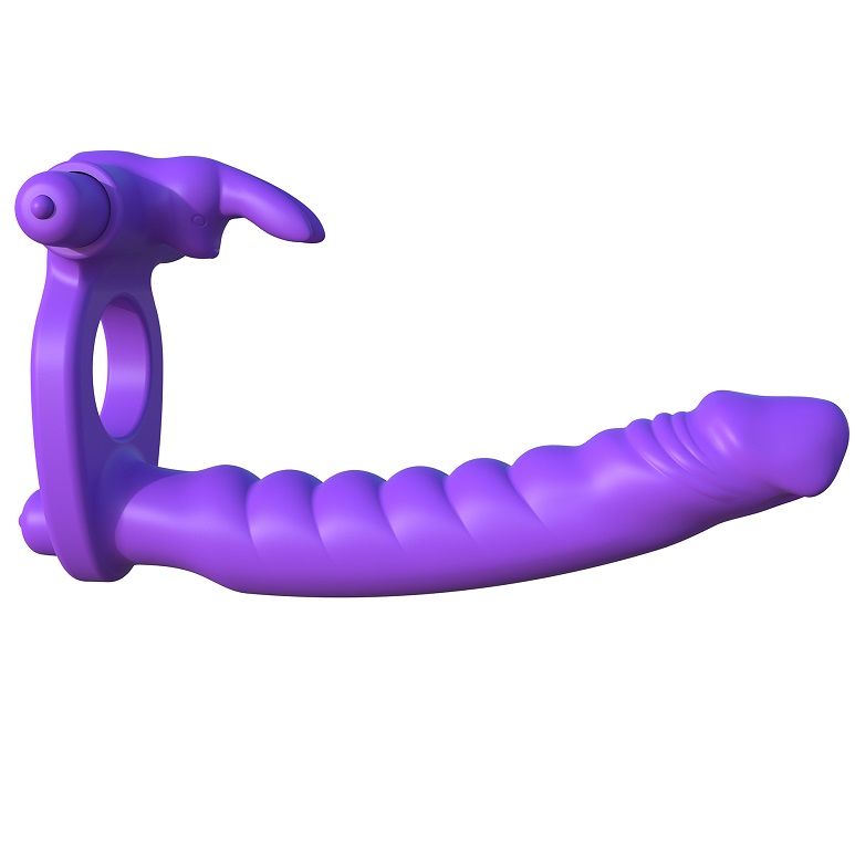 img_35513_ea0634ea58418510032a719875a51b30_1.jpg FANTASY C-RINGZ - SILICONE DOUBLE VIBRATOR RABBIT - Imagen 1