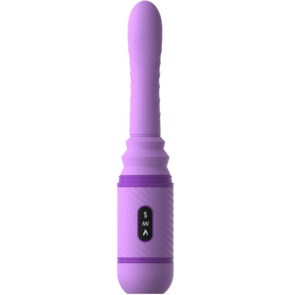 Vibrador morado de silicona con panel de control
