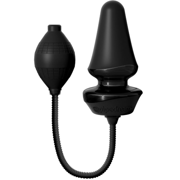 Plug anal negro con bomba de aire